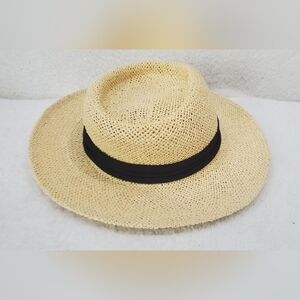 Epoch 100% Paper Wide‎ Brim Sun Hat w/Black Ribbonsz One Size